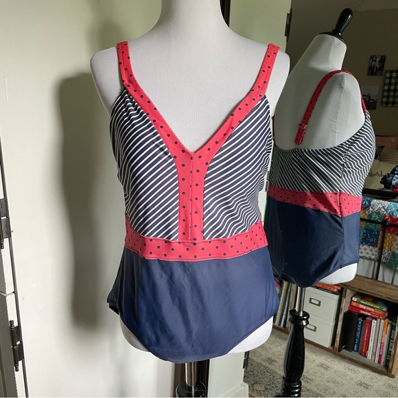 Mazu Swim Other - Mazu Swim Size 14 Blue & Pink Swimsuit